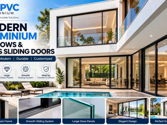 Modern black aluminium windows and glass sliding doors in a luxury contemporary home